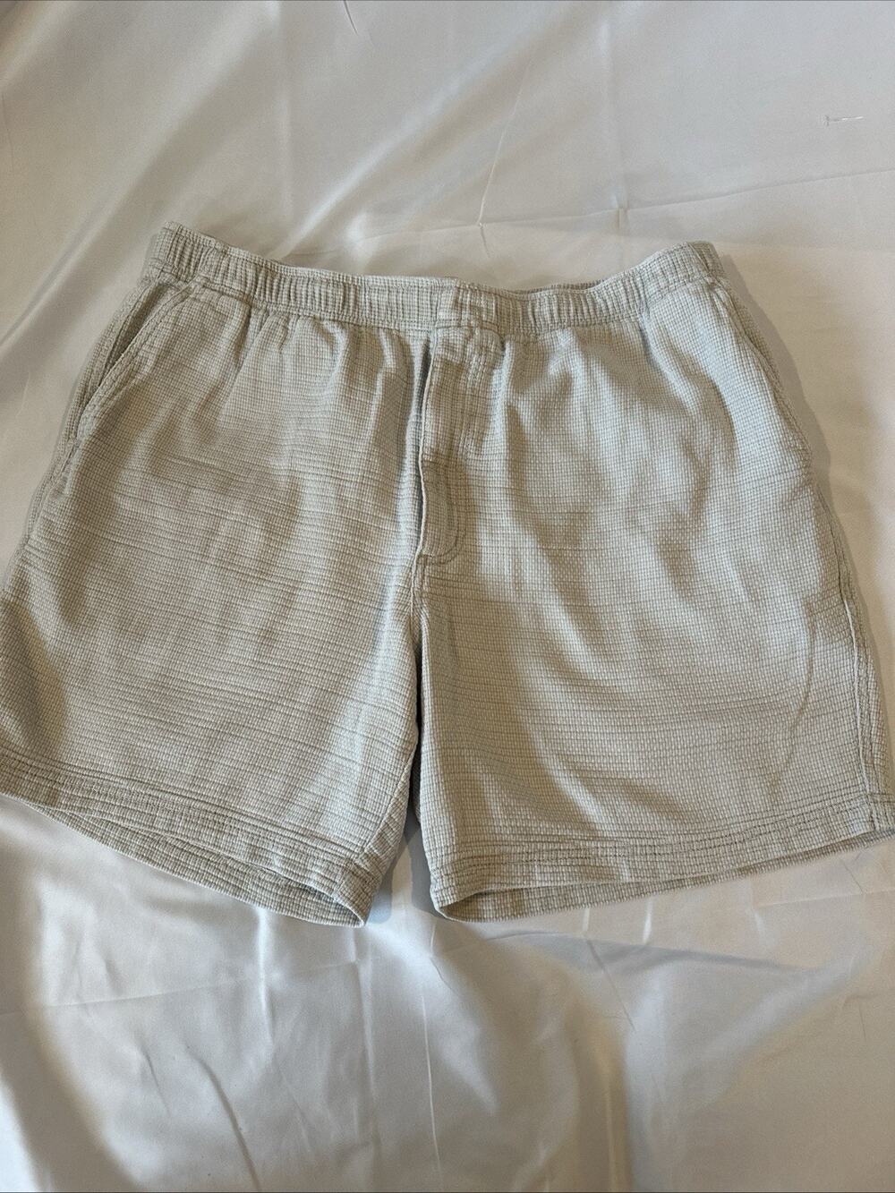 The Territory Ahead Zephyr Drawstring Shorts Men's XL Olive Green Cotton Zip Fly